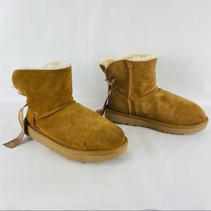 UGG Women’s Customizable Bailey Bow Mini Chestnut size: 9